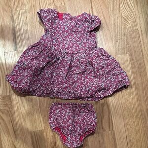Ralph Lauren 6M Pink floral Baby Dress w diaper cover